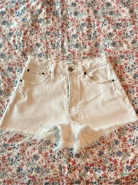 Abercrombie & Fitch Frayed Hem Denim Shorts